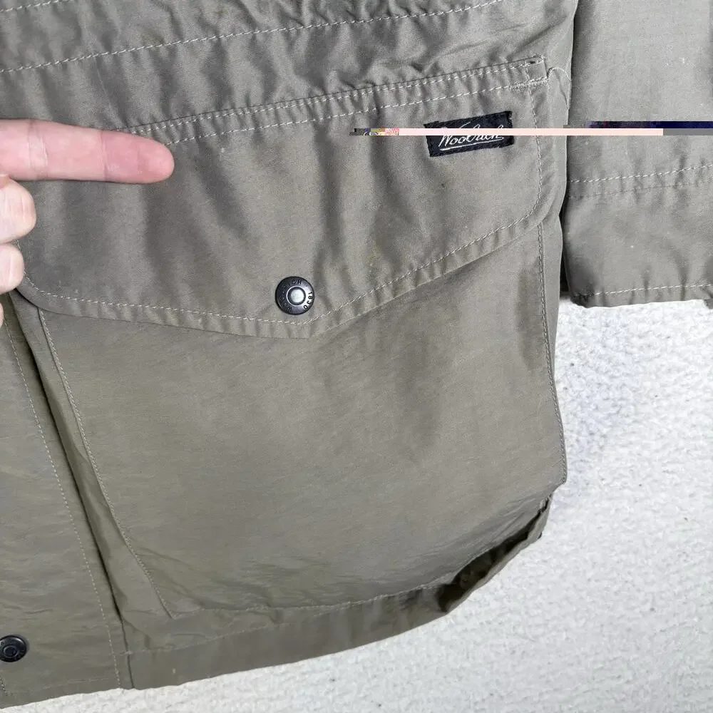 Vintage Woolrich Fieldstone Jacket Mens Medium Beige Wool Lined Field Coat READ
